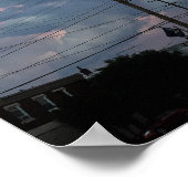 日の入り雲の形成写真 ポスター (角)