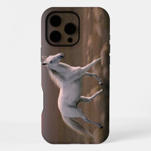 日の入り馬のiPhone/iPadケース iPhoneケース (裏面)
