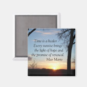 日の入り5マグネット、時間は癒し – すべての日… マグネット (正面/裏面)