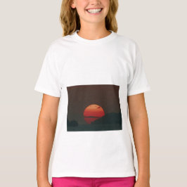 日の入り ブラック Tシャツ