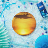 日の入り、日、空、風景、日の出、夏 ペーパープレート (パーティー)