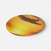 日の入り、日、空、風景、日の出、夏 ペーパープレート (アングル)