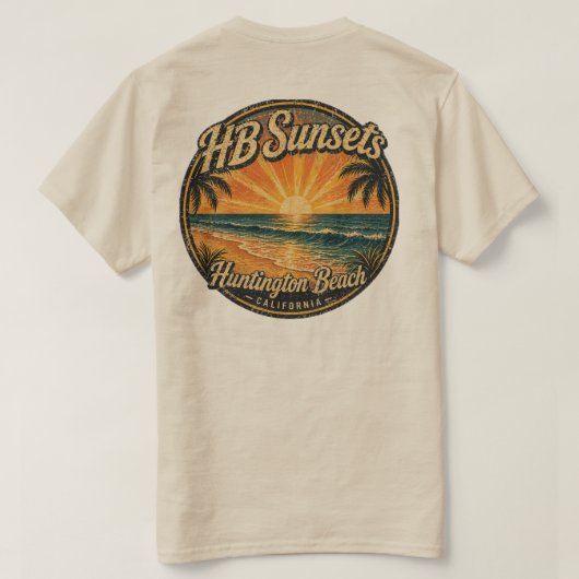 日の入りTシャツ(男性用) Tシャツ (デザイン裏面)