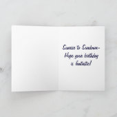 日の出から日の入までの兄弟=幻想的な誕生日 カード (内部)