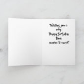 「日の出から日の入まで」ハッピーバースデー「ビーチカード カード (内部)