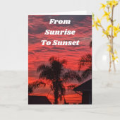 「日の出から日の入りへ」のハッピーバースデーからあなたへ～ カード (黄色い花)