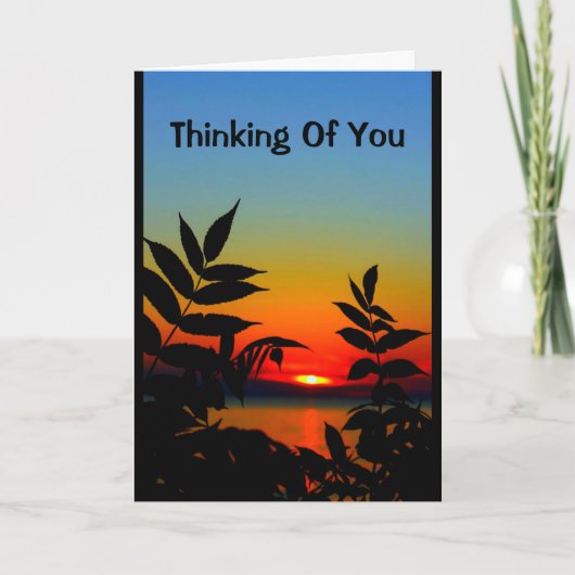 日の出から日の入りまでの美しい日 カード (正面)