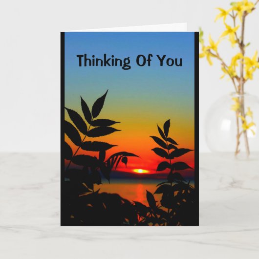 日の出から日の入りまでの美しい日 カード (黄色い花)