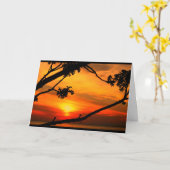 日の出から日の入りまでの美しい記念日 カード (黄色い花)
