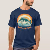 日の出から日の入りまでパーチ釣り Tシャツ (正面)