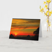 日の出から日没までの美しい記念日 カード (黄色い花)