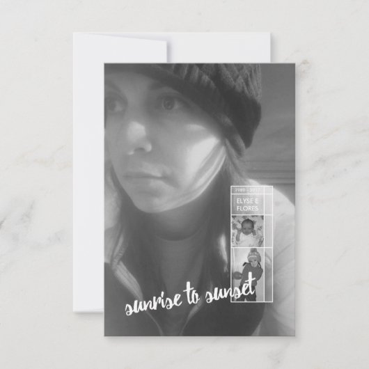 日の出から日没までの葬儀招待状 招待状 (正面)