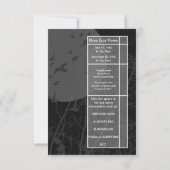 日の出から日没までの葬儀招待状 招待状 (裏面)