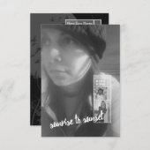 日の出から日没までの葬儀招待状 招待状 (正面/裏面)