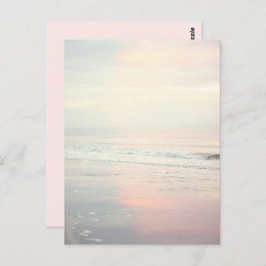 日の出かわいらしビーチシーン ポストカード (正面/裏面)