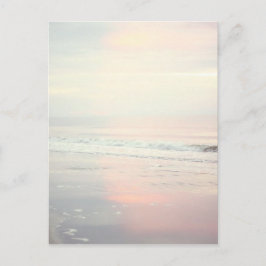 日の出かわいらしビーチシーン ポストカード