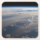 日の出がフィリピン海に長い影を落とす スクエアペーパーコースター (正面)