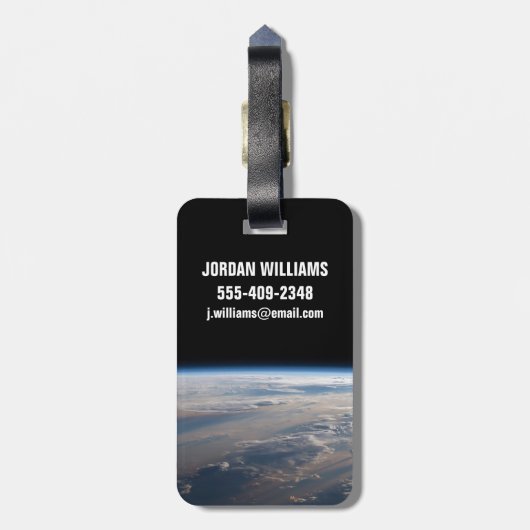 日の出がフィリピン海に長い影を落とす ラゲッジタグ (裏面縦)