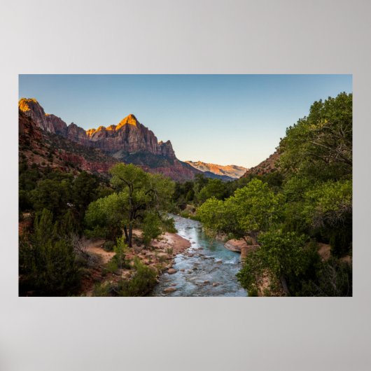 日の出が夜番の上に ポスター (正面)