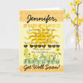 日の出が早くなる カード (黄色い花)