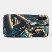 日の出でコーヒーを飲む女性|過去記事 Case-Mate iPhoneケース (裏面(横))