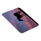 日の出でシルエット化したサラブレッド馬 マグネット (右側)