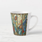 日の出でステンドグラス赤いチーフポピー カフェラテマグ (右)