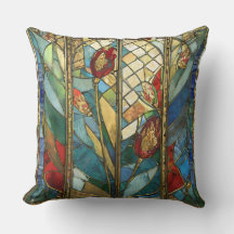 日の出でステンドグラス赤いチーフポピー