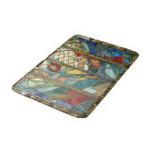 日の出でステンドグラス赤いチーフポピー バスマット (アングル)