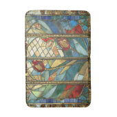 日の出でステンドグラス赤いチーフポピー バスマット (正面縦)