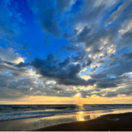 日の出でビーチマウスマット マウスパッド