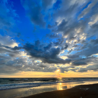 日の出でビーチマウスマット マウスパッド