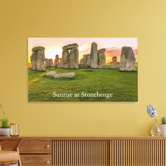 日の出で伝説のストーンヘンジを擬人化 キャンバスプリント (インサイチュ (リビング))