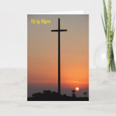 日の出で十字架イースターカード シーズンカード (正面)