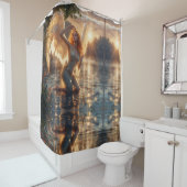 「日の出で天使の恵み」シャワーカーテン シャワーカーテン (インサイチュ)