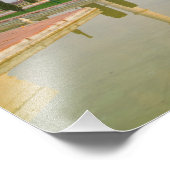 日の出で静かな平和なタージマハルの一つ フォトプリント            (角)