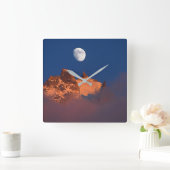 日の出で フランス,アイグイユデュプランシャモニー スクエア壁時計 (ホーム)