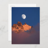 日の出で フランス,アイグイユデュプランシャモニー ポストカード (正面/裏面)