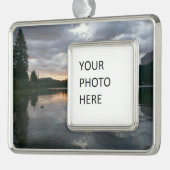 日の出でSwiftcurrent Lake II シルバープレートフレームオーナメント (左)