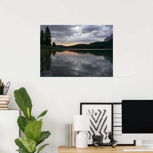 日の出でSwiftcurrent Lake II ポスター (ホームオフィス)