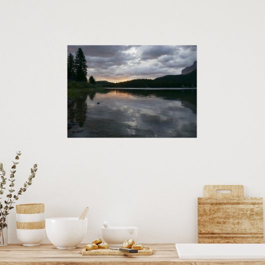 日の出でSwiftcurrent Lake II ポスター (キッチン)