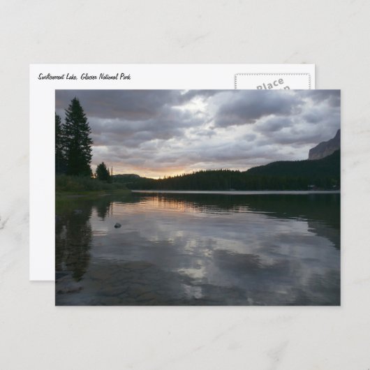 日の出でSwiftcurrent Lake II ポストカード (正面/裏面)