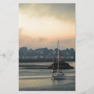 日の出とボート