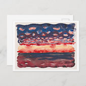 日の出と小さな雲、ジョージア・オキーフ。 ポストカード (正面/裏面)