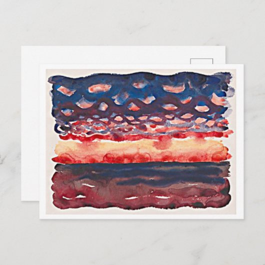 日の出と小さな雲、ジョージア・オキーフ。 ポストカード (正面/裏面)