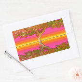 日の出と日の入り（木） 長方形シール (封筒)