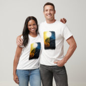 日の出と日の入り 美しいグラフィックアート Tシャツ (ユニセックス)