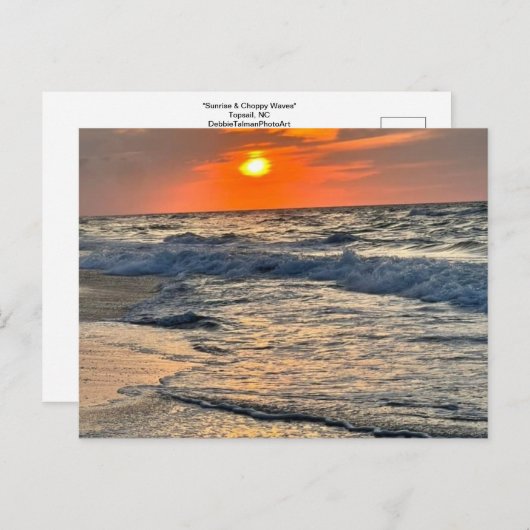 日の出と波状はがき ポストカード (正面/裏面)