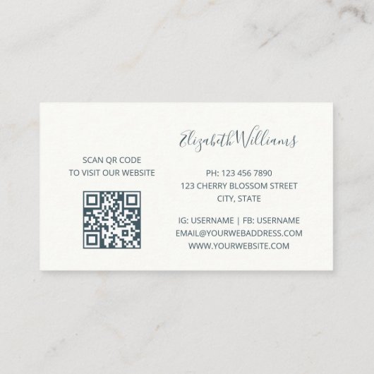 日の出と草 | QRコード 名刺 (裏面)