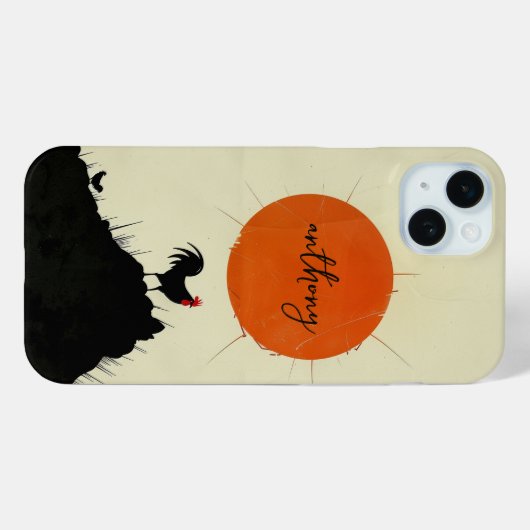 日の出と鳴く鶏 Case-Mate iPhoneケース (裏面 (横))